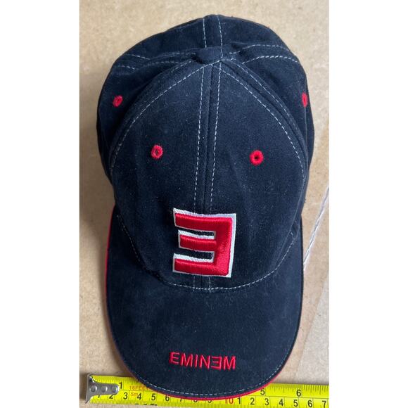 Vintage Eminem Rap Black & Red Fitted Cap Size S-M Bio-Domes - Picture 10 of 11
